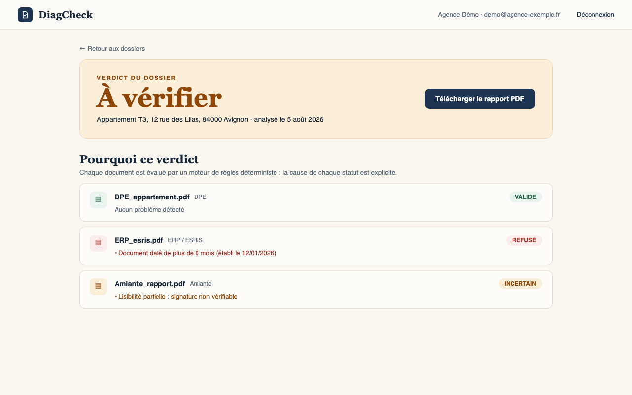 Aperçu du projet DiagCheck